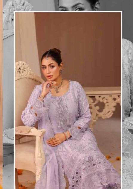 Bint-E-Noor Lila Chiffon Stitched Full CATALOG 2025 - Image 10