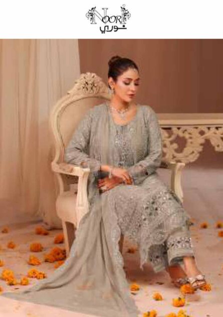 Bint-E-Noor Lila Chiffon Stitched Full CATALOG 2025 - Image 3